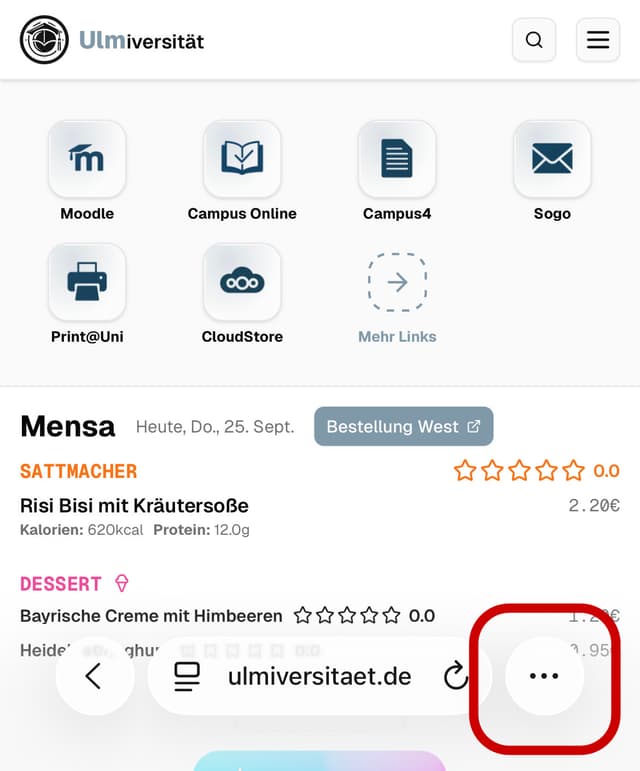 iOS Screenshot - Startseite